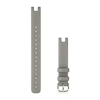 GARMIN LILY 14MM PADIDINTA PILKOS SPALVOS ODINė APYRANKė SU KREMINėS AUKSO SPALVOS SAGTIMI, 010-13068-A8