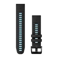GARMIN QUICKFIT 22MM JUODAI MėLYNA SILIKONINė APYRANKė, 010-13280-05