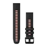 GARMIN QUICKFIT 22MM JUODAI RAUDONA SILIKONINė APYRANKė, 010-13280-06