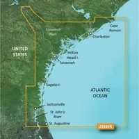 GARMIN VUS008R-G3 CHARLESTON-JACKSONVILLE BLUECHART G3 JūRLAPIAI, 010-C0709-00