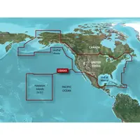 GARMIN HXUS604X-G3 US ALL & CANADIAN WEST COAST BLUECHART G3 JūRLAPIAI, 010-C1018-20