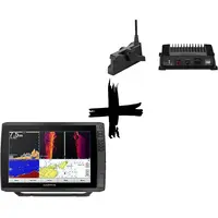 GARMIN ECHOMAP ULTRA 122SV BE SONARO IR GARMIN LIVESCOPE PLUS LVS34 SONARO IR GLS10 KEITIKLIO KOMPLEKTAS, 010-02113-00/010-02706-00