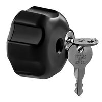 KNOB W/ LOCK & 1/4"-20 BRASS HOLE B SIZE, RAM-KNOB3LU