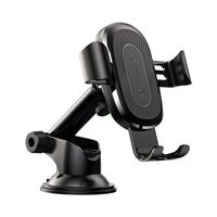 AUTOMOBILINIS LAIKIKLIS-įKROVIKLIS BASEUS GRAVITY CAR MOUNT QI 10W JUODAS WXYL-A01, 52266