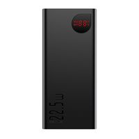 IšORINė BATERIJA POWER BANK BASEUS ADAMAN 22.5W 20000MAH + TYPE-C 0.3M JUODA PPAD070101, 6932172618308