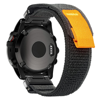 HEMSUT NAILONINė APYRANKė GARMIN LAIKRODžIAMS SU QUICKFIT UNITY TRAIL LOOP, 140BLACK