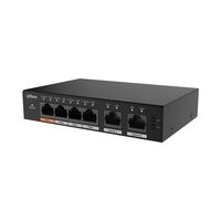 DAHUA POE šAKOTUVAS VALDOMAS100MBPS 4PORTų+2G UPLINK, HI-POE, 4100-4GT60