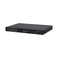 DAHUA POE šAKOTUVAS 100MBPS 16PORTU+2G UPLINK + 2SFP, EPOE 8 PORTAI, EPOE IKI 800M, HI-POE, 4101-16ET240