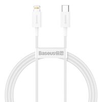 USB KABELIS BASEUS SUPERIOR Iš TYPE-C į LIGHTNING PD 20W 1.0M BALTAS CATLYS-A02, 6953156205314