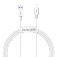 USB KABELIS BASEUS SUPERIOR Iš USB į TYPE-C 66W 1.0M BALTAS CATYS-02, 6953156205505