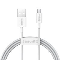 USB KABELIS BASEUS SUPERIOR Iš USB į MICROUSB 2A 1.0M BALTAS CAMYS-02, 44235