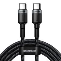USB KABELIS BASEUS CAFULE PD100W TYPE-C 2.0M PILKAS-JUODAS CATKLF-ALG1, 6953156216365