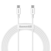 USB KABELIS BASEUS SUPERIOR TYPE-C 100W 2.0M BALTAS CATYS-C02, 52231
