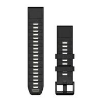 GARMIN QUICKFIT 22MM JUODA/PILKO AKMENS SILIKONINė APYRANKė, 010-13392-00