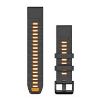 GARMIN QUICKFIT 22MM GRAFITO/RYšKI ORANžINė SILIKONINė APYRANKė, 010-13392-05