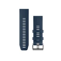 GARMIN QUICKFIT 26MM TAMSIAI MėLYNA SILIKONINė APYRANKė SIDABRINE SAGTIMI, 010-13989-10