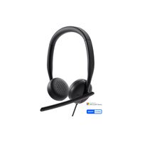 DELL | HEADSET | WH3024 | BUILT-IN MICROPHONE | USB-C, USB-A | BLACK, 520-BBDH