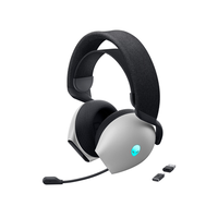DELL GAMING HEADSET | ALIENWARE TRI MODE AW725H | BLUETOOTH | OVER-EAR | MICROPHONE | LUNAR LIGHT | NOISE CANCELING | WIRELESS, 545-BBFV