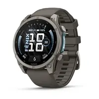 GARMIN FENIX 9 47MM – TITANO SPALVOS SU AKMENėLIų / PILKU DIRžELIU, 010-04762-01