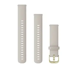GARMIN GREITAI ATSEGAMA 18MM šVIESIAI SMėLINė SILIKONINė APYRANKė SU šVIESIOS AUKSO SPALVOS SAGTIMI, 010-12932-0D