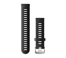 GARMIN GREITAI ATSEGAMA 20 MM JUODAI RAIžYTA SILIKONINė APYRANKė, 010-11251-9P