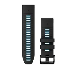 GARMIN QUICKFIT 26MM JUODAI MėLYNA SILIKONINė APYRANKė, 010-13281-05
