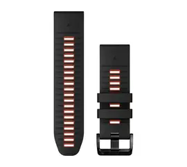 GARMIN QUICKFIT 26MM JUODAI RAUDONA SILIKONINė APYRANKė, 010-13281-06