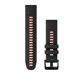 GARMIN QUICKFIT 22MM JUODAI RAUDONA SILIKONINė APYRANKė, 010-13280-06