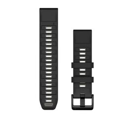 GARMIN QUICKFIT 22MM JUODA/PILKO AKMENS SILIKONINė APYRANKė, 010-13392-00