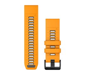 GARMIN QUICKFIT 26MM RYšKI ORANžINE/GRAFITO AKMENS SILIKONINė APYRANKė, 010-13393-01