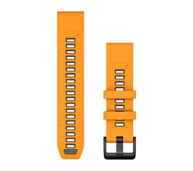 GARMIN QUICKFIT 22MM ORANžINė/GRAFITO SILIKONINė APYRANKė, 010-13392-01