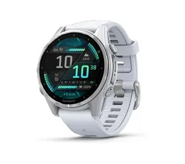 GARMIN FENIX 8 43MM, AMOLED GLASS, BALTOJO AKMENS SPALVOS, 010-02903-00