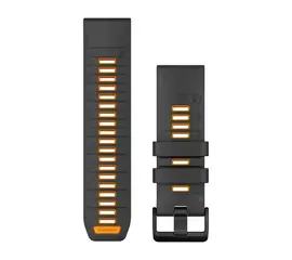 GARMIN QUICKFIT 26MM GRAFITO/ORANžINė SILIKONINė APYRANKė, 010-13393-05