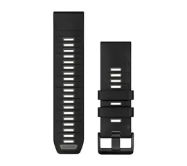 GARMIN QUICKFIT 26MM JUODA/PILKO AKMENS SILIKONINė APYRANKė, 010-13393-00