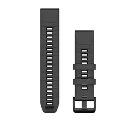 GARMIN QUICKFIT 22MM GRAFITO/JUODA SILIKONINė APYRANKė, 010-13392-10