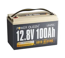 POWER QUEEN 12V 100AH LIFEPO4 AKUMULIATORIUS SU SAVAIMINIU PAšILDYMU, PQ-12V-100-SH