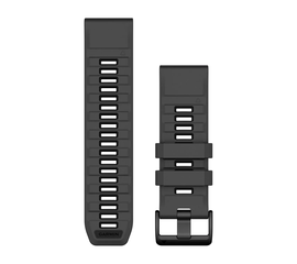 GARMIN QUICKFIT 26MM GRAFITO/JUODA SILIKONINė APYRANKė, 010-13393-10