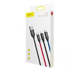 BASEUS LAIDAS USB 3IN1 3.5A JUODAS CAMLT-BSY01, CAMLT-BSY01