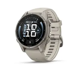 GARMIN FENIX 9 43MM – TITANO SPALVOS SU RūKO / PILKU DIRžELIU, 010-04761-01