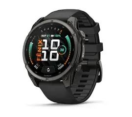 GARMIN FENIX 9 47MM – PILKOS ANGLIES SPALVOS SU JUODU DIRžELIU, 010-04762-11