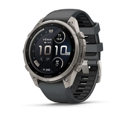 GARMIN FENIX 9 PRO INREACH 47MM – TITANAS SU GRAFITO SPALVOS / JUODU SILIKONINIU DIRžELIU, 010-04336-21