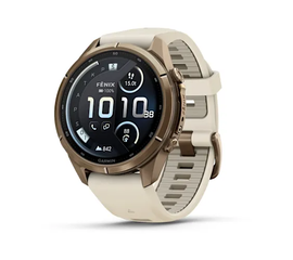 GARMIN FENIX 9 PRO INREACH 43MM – AUKSO SPALVOS KREMINIU / PILKU DIRžELIU, 010-04335-21