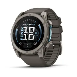 GARMIN FENIX 9 51MM – TITANO SPALVOS SU AKMENėLIų / PILKU DIRžELIU, 010-04763-01
