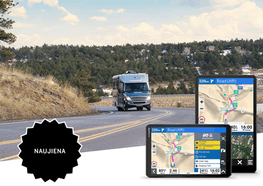 NAUJIENA - GARMIN CAMPER 895 IR 1095, DIDESNI GPS NAVIGATORIAI KEMPERIAMS