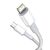 USB KABELIS BASEUS HIGH DENSITY BRAIDED PD20W TYPE-C TO LIGHTNING 1.0M BALTAS CATLGD-02, 6953156231924