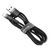 USB KABELIS BASEUS CAFULE USB-A TO LIGHTNING 2.4A 1.0M PILKAS-JUODAS CALKLF-BG1, 6953156274976