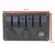 PANELĖ ALIUMINIO SU JUNGIKLIAIS X5, USB 4,8AX2, 12V LIZDU-ROZETE IR VOLTMETRU, PME50803-6H1P1U1V