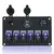 PANELĖ ALIUMINIO SU JUNGIKLIAIS X5, USB 4,8AX2, 12V LIZDU-ROZETE IR VOLTMETRU, PME50803-6H1P1U1V
