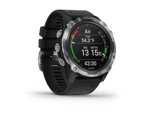 GARMIN DESCENT MK2 NERūDIJANčIOJO PLIENO SU JUODU DIRžELIU, 010-02132-10