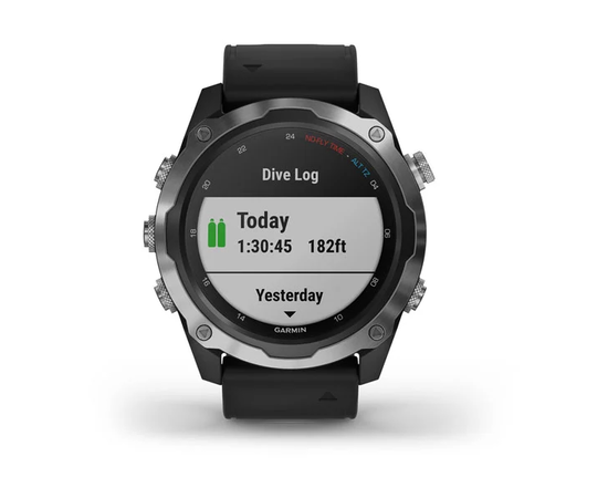 GARMIN DESCENT MK2 NERūDIJANčIOJO PLIENO SU JUODU DIRžELIU, 010-02132-10
